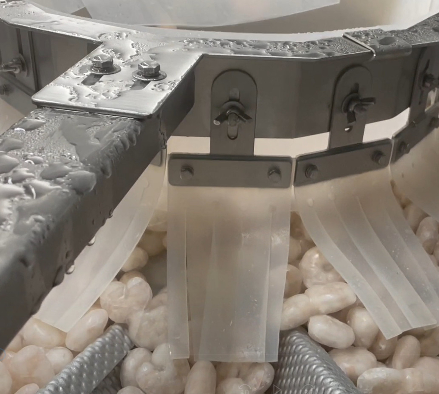 Wäger-Verpackungsmaschine-eisige Garnelen-Werkstatt-verpackendes System-Ziel-Gewicht 200g~1500g SS 304