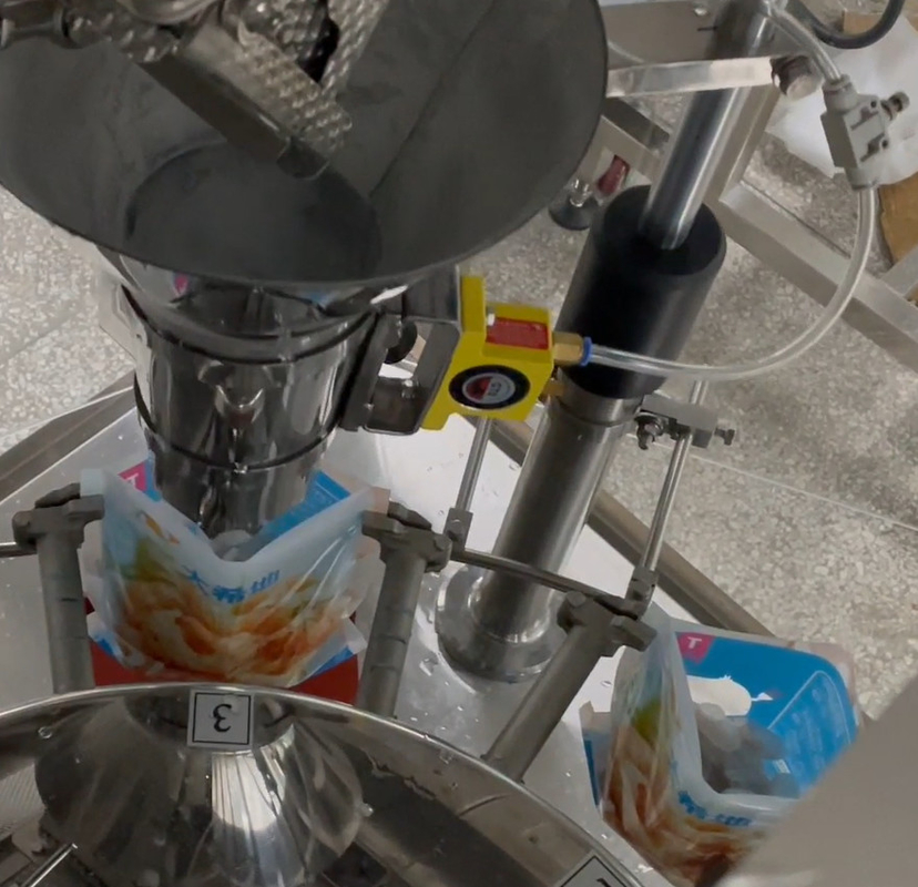 Wäger-Verpackungsmaschine-eisige Garnelen-Werkstatt-verpackendes System-Ziel-Gewicht 200g~1500g SS 304