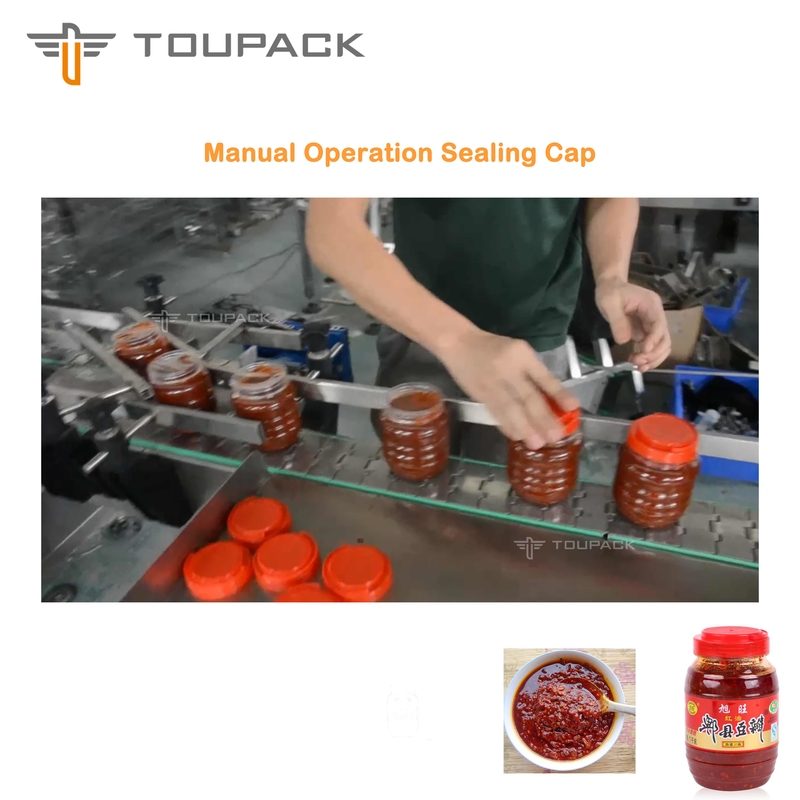 Flüssiges füllendes Hauptsystem PLC-Soßen-Verpackmaschine-starke breite Bean Sauce Fillings 4