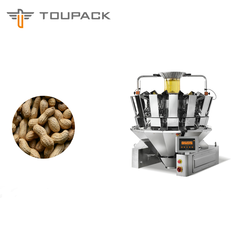 Stehen Sie oben Erdnuss-Acajounuss-Verpackmaschine der Beutel-vertikale wiegende Verpackungsmaschine-2.5kg