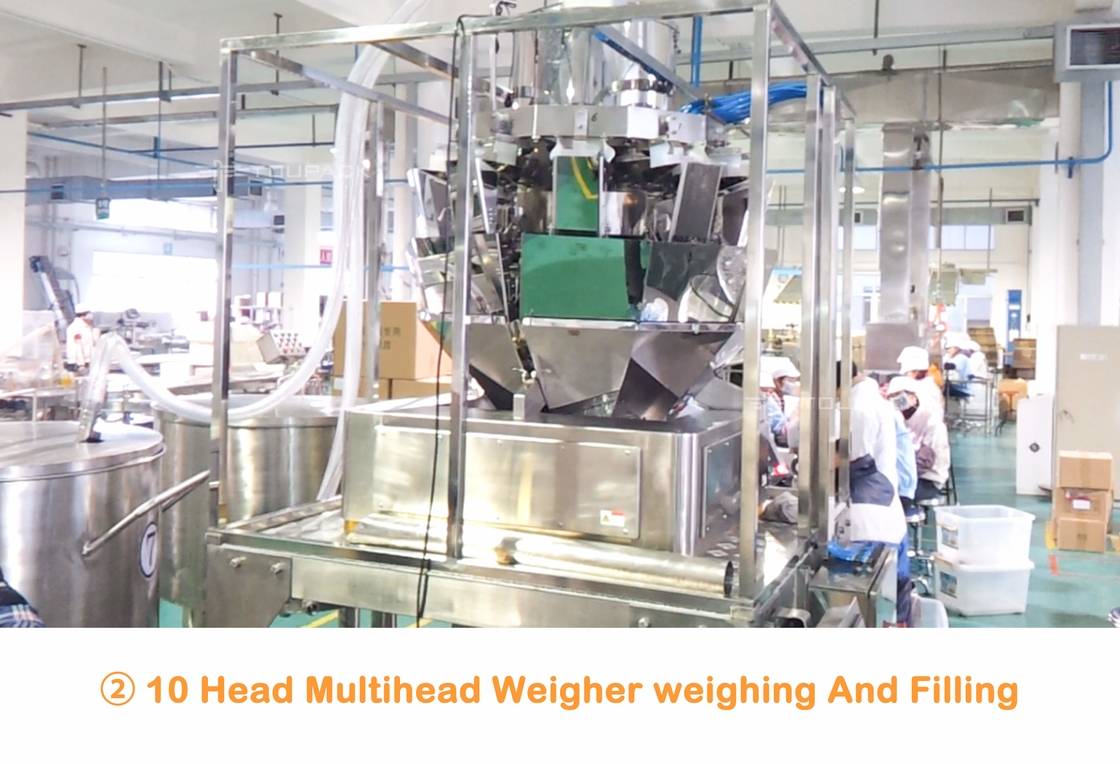 Wäscherei 1kg bördelt das Wiegen der Füllmaschine, die 15pcs 30pcs zählt, kann flüssiges Körnchen-Verpackmaschine einpacken