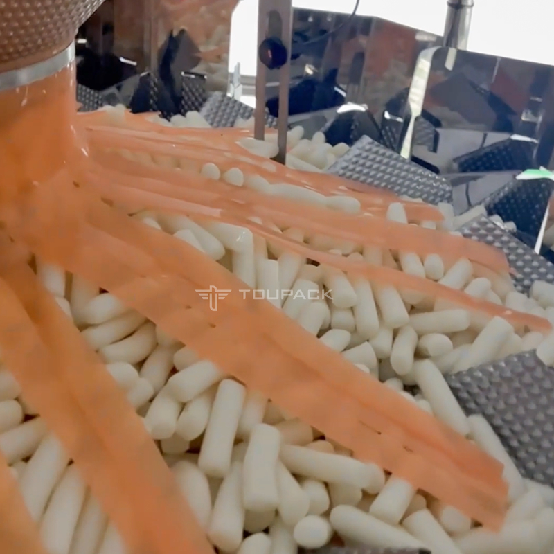 Koreanische Seitendichtungs-Vakuumverpackung der Reis-Kuchen-automatische wiegende Füllmaschine-Vertikalen-3