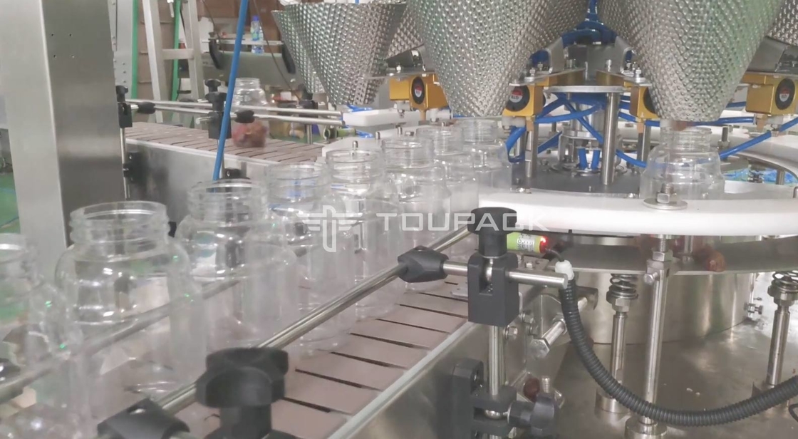 Automatische Zählungs-füllende Verpackmaschine für gummiartige Bärn-Süßigkeit Kissen-Tasche Premade Doypack