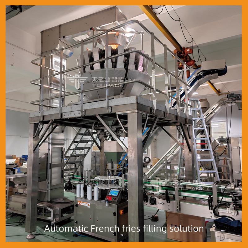 Aluminium- Kartoffel Nachos-Garnele Chips Sealing Food Canning Machine mit 20 dem Haupt-Multihead Wäger