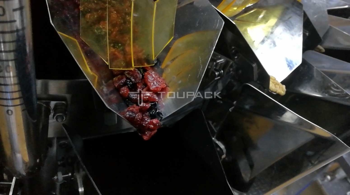 Z-Aufzugs-Förderer-volle automatische wiegende Verpackungsmaschine für Jahreszeit Bean Raisin Peanut Snacks Rice