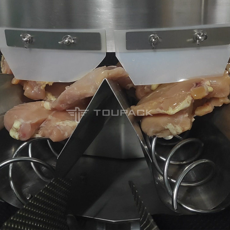 Wäger-Verpackungsmaschine-Dimple Plate Hoppers 14 der Schrauben-1.0L 1.5L Kopf für Hühnerbrust