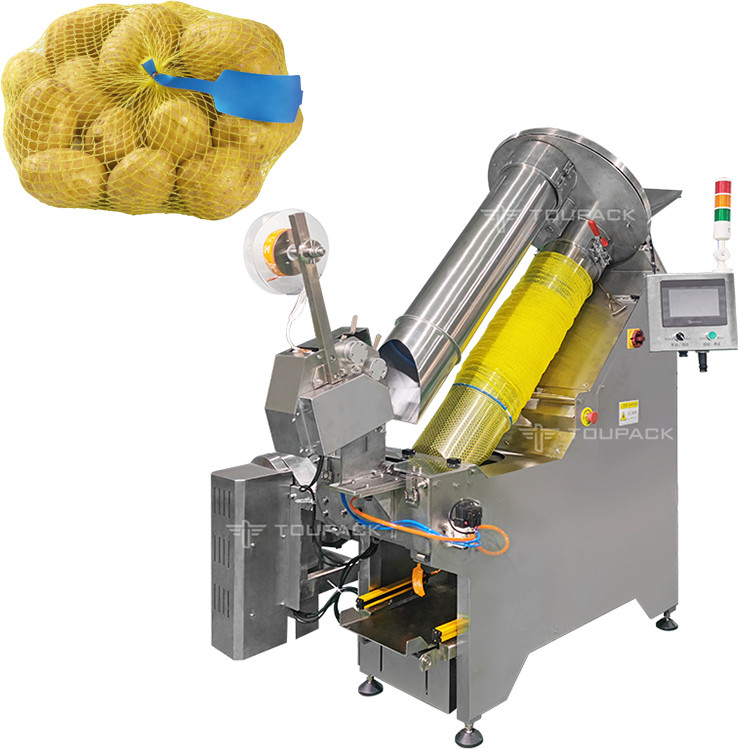 Maschine zur Verpackung von 5kg-Gitterbeuteln Maschine zur Verpackung von Frischobstnetzen Maschine zur Verpackung von Frischobstbeuteln