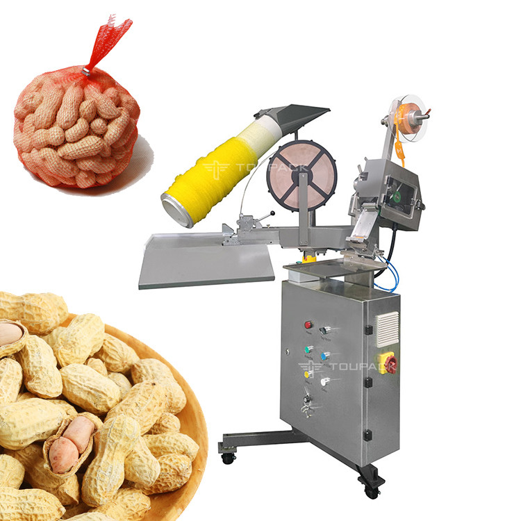 Halbautomatische Maschennetzbeutelverpackungsmaschine für Erdnuss-Orange-Kartoffel-Zwiebel