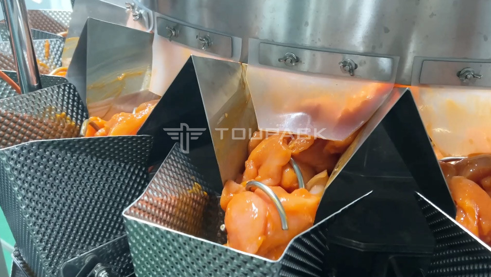 Frisches Huhn Schaf Schweinefleisch Rindfleisch Mehrköpfige Waage 14 Köpfe Schraubfleischfüllmaschine