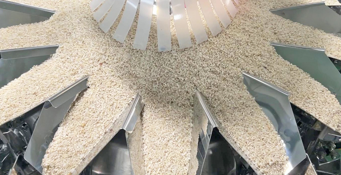 14 Eimer Automatische Mehrköpfige Waage 1kg 2kg 5L Getreide Nahrungsmittel Getreide Reis Beutel Verpackungsmaschine