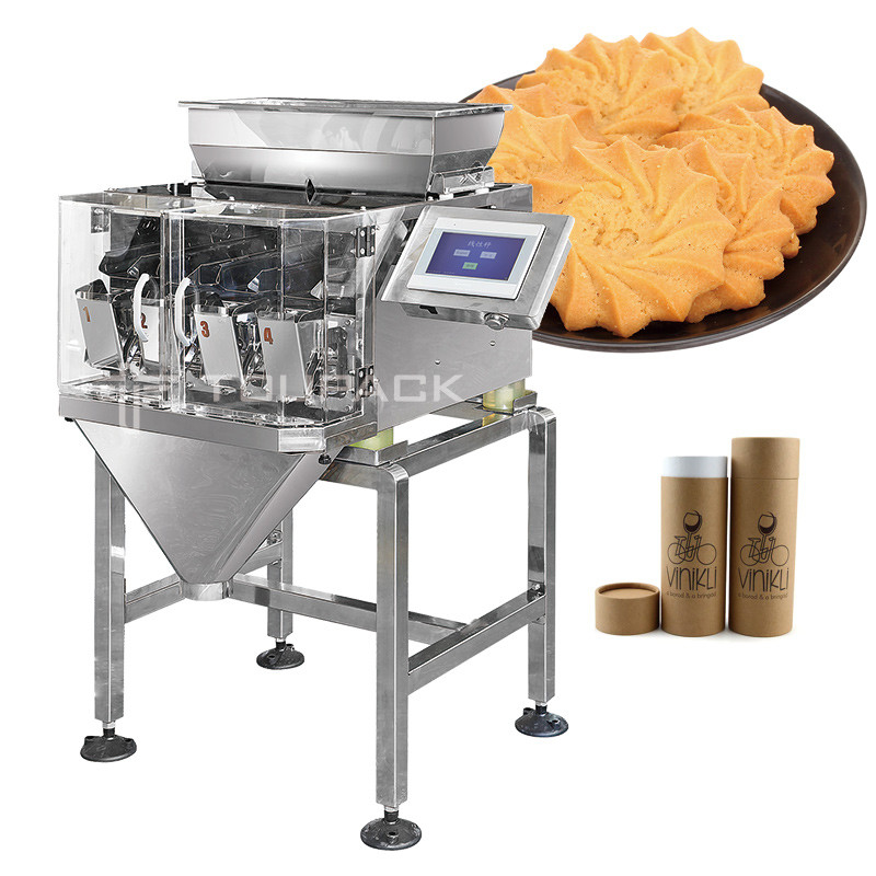Industrielle Qualität Edelstahl Fragile Biscuit Lineare Waage 4 Kopf Lineare Waage für Verpackungen
