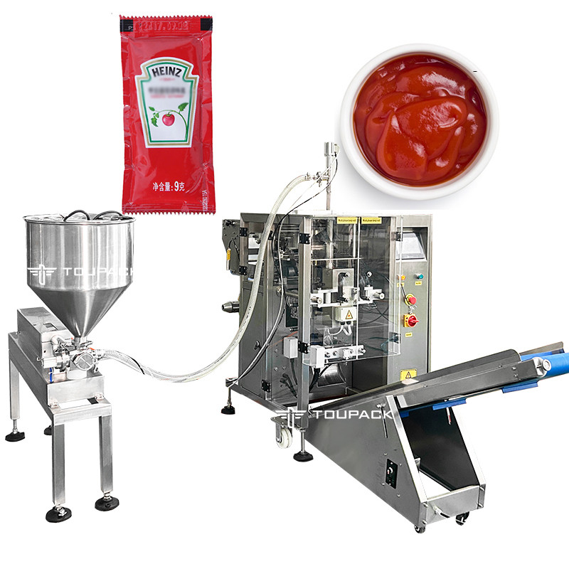 Profi-Mehl-Pindelbutter Salat Dressing Ketchup Sauce Paste Flüssigkeit Wiegen und Verpackung Systeme