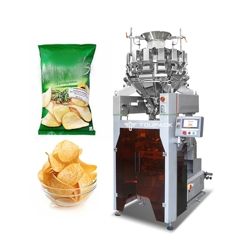 Hochgeschwindigkeit 120BPM Stick Bag Kartoffelchips Snacks Vertikale Verpackungsmaschine Automatische Wiege und Verpackungsmaschine