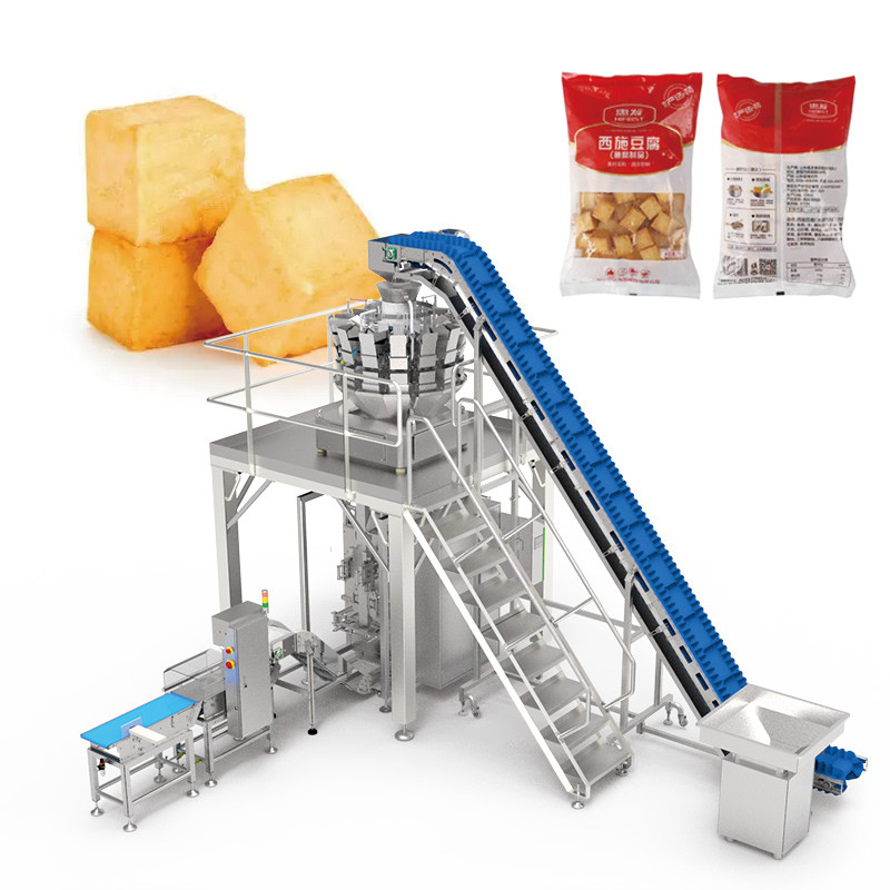 2 kg Tiefkühlmittelverpackungsmaschine Mehrköpfige Gewichtung Tiefkühltier Huhn Genaue Gewichtung und Verpackungsmaschine