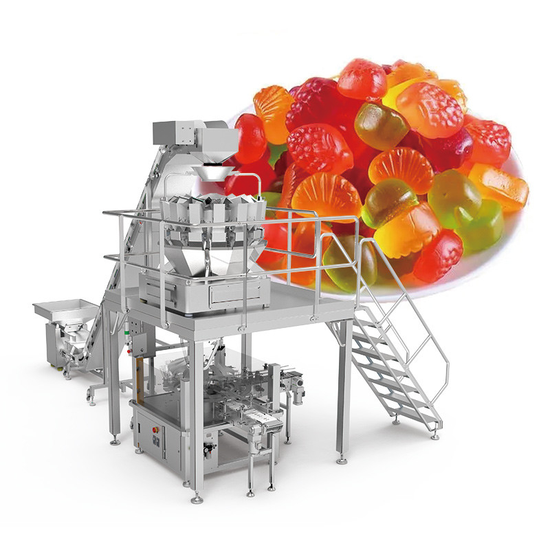 Automatische Zählung Hard Candy Doypack Verpackungsmaschine Soft Candy Verpackungsmaschine Gummi Bear Candy Verpackungsmaschine