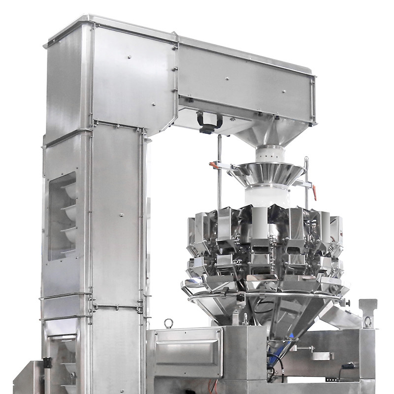 Automatische Nuss-Chips Gummi-Candies Reißverschluss-Tasche Tasche Verpackungsmaschine mit Mehrkopf-Wagen-System