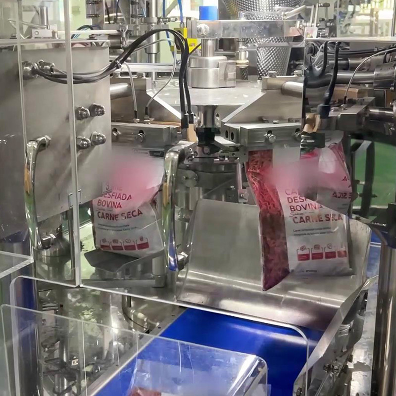 Nasse und trockene Futtermittel für Haustiere Mehrköpfige Gewichtsverpackungsmaschine Hunde- und Katzenfutter mit einem Gewicht von 120 g 240 g 400 g 1 kg Taschenverpackungsmaschine