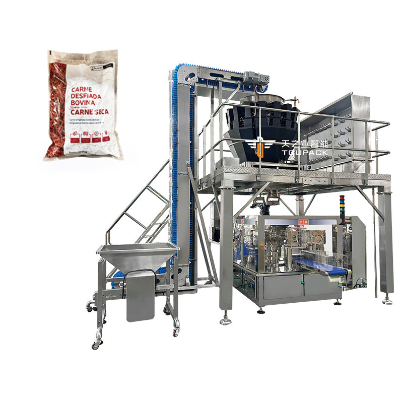 14 Kopf Mehrköpfige Waage Haustier Verpackungsmaschine Fisch Welpe Hund Katze Lebensmittelgewichtungsanlage 120g 240g 400g 1kg Ziplock Verpackungsmaschine
