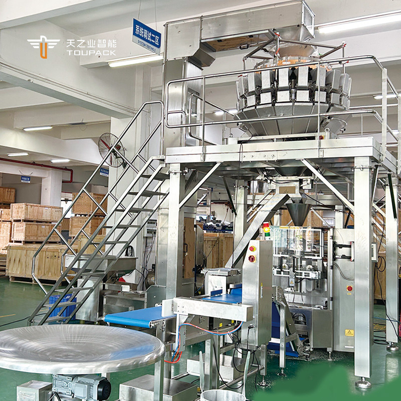 Automatische Pistazienpopcorn Maisflocken Rösten Erdnüsse Verpackungsmaschine Cashew Nüsse Mehrköpfige Waage Verpackungsmaschine