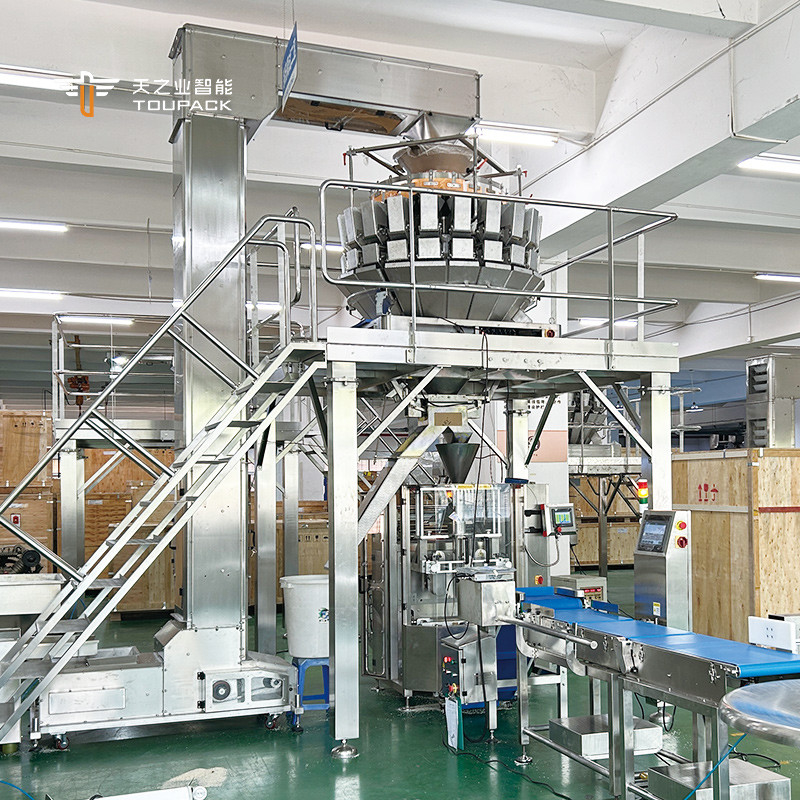 Automatische Pistazienpopcorn Maisflocken Rösten Erdnüsse Verpackungsmaschine Cashew Nüsse Mehrköpfige Waage Verpackungsmaschine