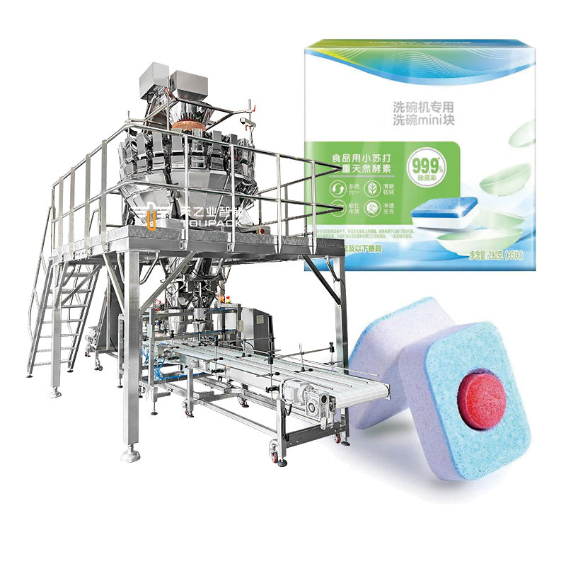 Tabletten Waschmittel Verpackungsmaschine Geschirrspüler Waschmittel Tabletten Pods Tasche Verpackungsmaschine Geschirrspüler Gel Pods Tasche Box Verpackungsmaschine