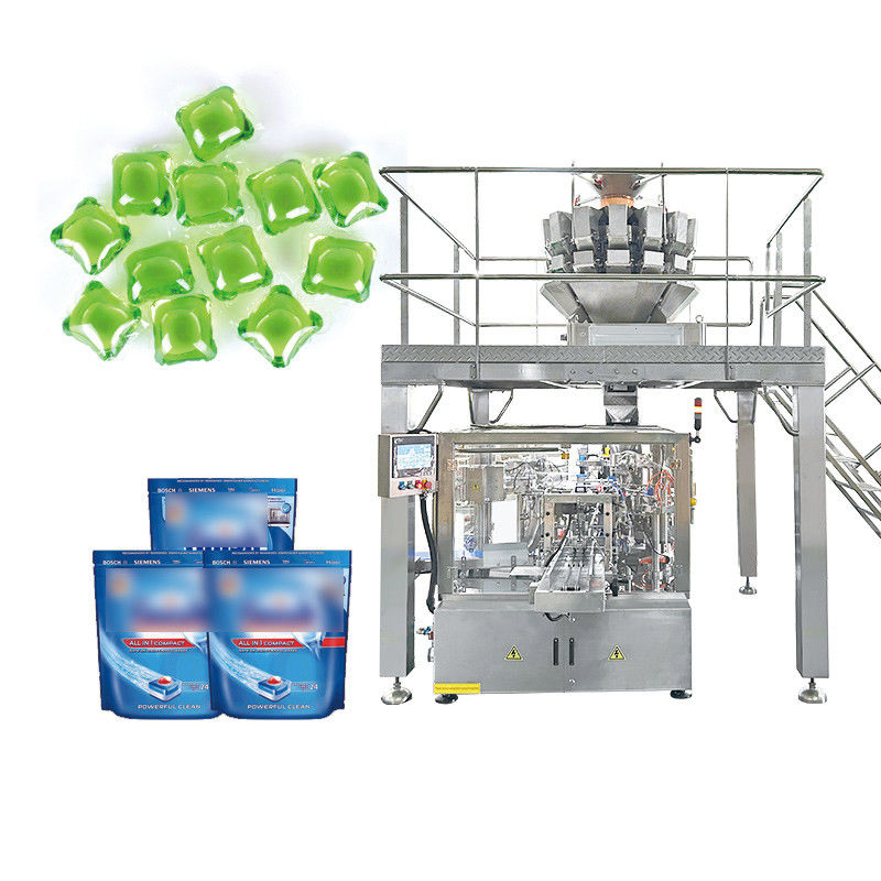 Automatische Verpackung von Lebensmittelbehältern Verpackungsmaschine für Haushaltsprodukte Verpackungsmaschine Waschmittel Verpackungsmaschine für Behälter