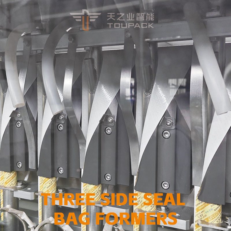 Vollautomatische Vffs Ketchup-Verpackungs- und Abfüllmaschine, Mehrspurige vertikale 4-Seiten-Siegel-Beutel-Tomatensaucen-Verpackungsmaschine