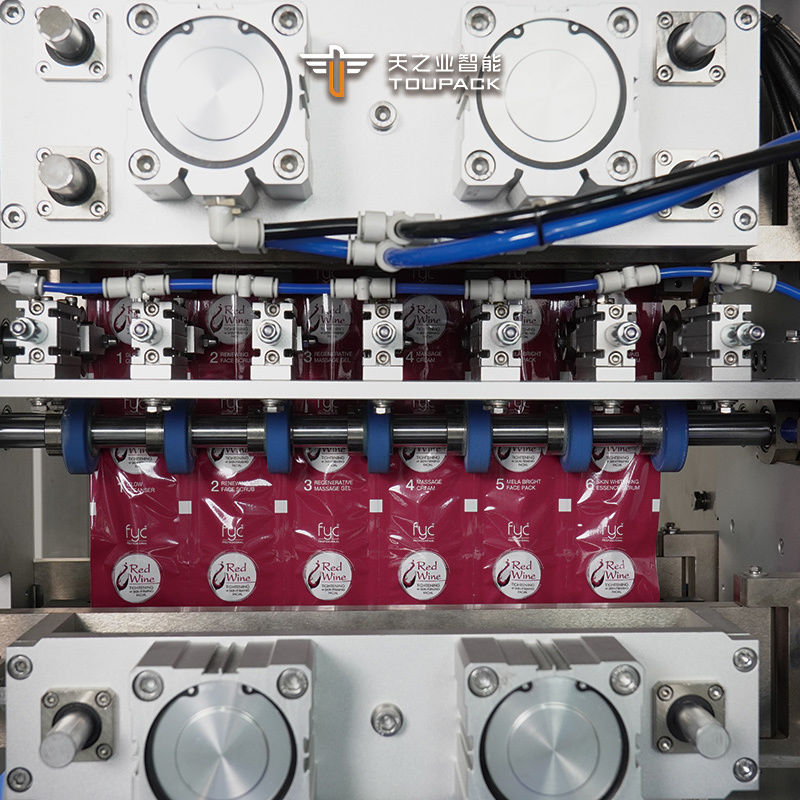 Vollautomatische vertikale Irrreguar-Flasche in Form von Sachet Energiegel Sauce Honigsaft Verpackungsmaschine Fabrik