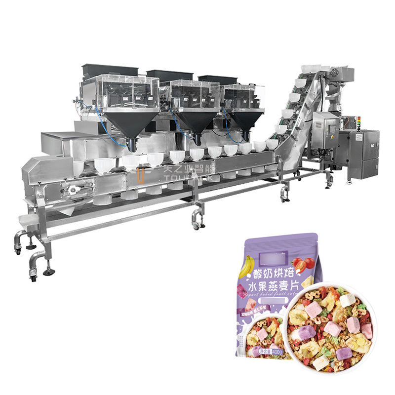 TOUPACK Automatische Vorbeutel-Snack-Verpackungsmaschine Misch-Nuss-Verpackungsmaschine Misch-Trockenfrüchte-Verpackungsmaschine
