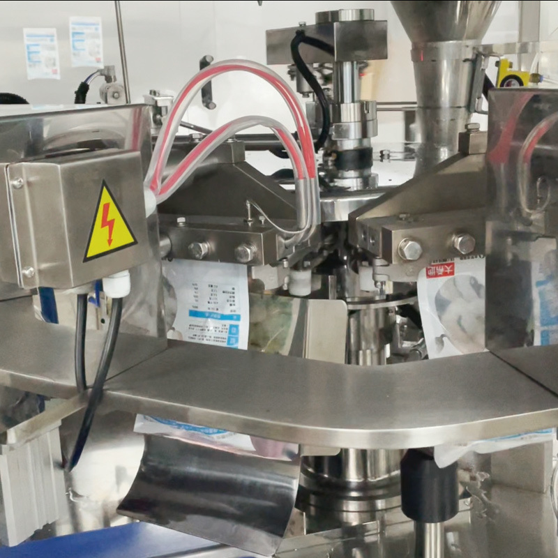 Lebensmittelqualität Automatische Vakuum-Tiefkühlkostbeutel-Verpackungsmaschine Garnelen Tintenfischringe Beutel Mehrkopfwaage Füll- und Verpackungsmaschine