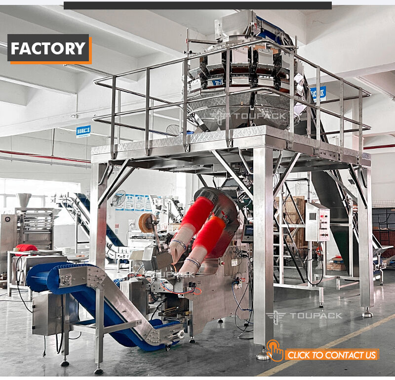 Industriepotato Mesh Bag Packaging Line mit automatischem Wäger Net Bag Füllung Clipping und Tag Inserter