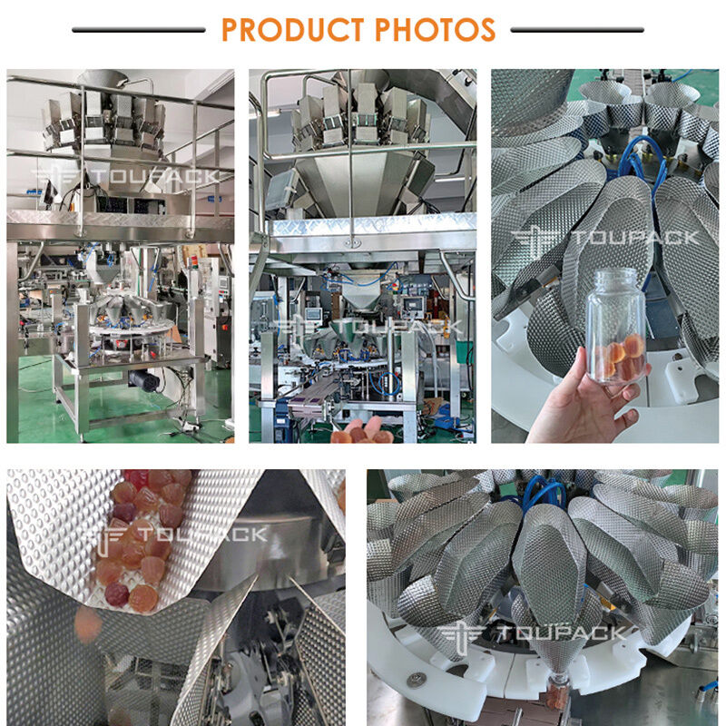 Automatische Hochgeschwindigkeits-Wiege- und Plastikdosenfüllmaschine für Trockenfleischsnacks aus Rind, Schwein, Huhn