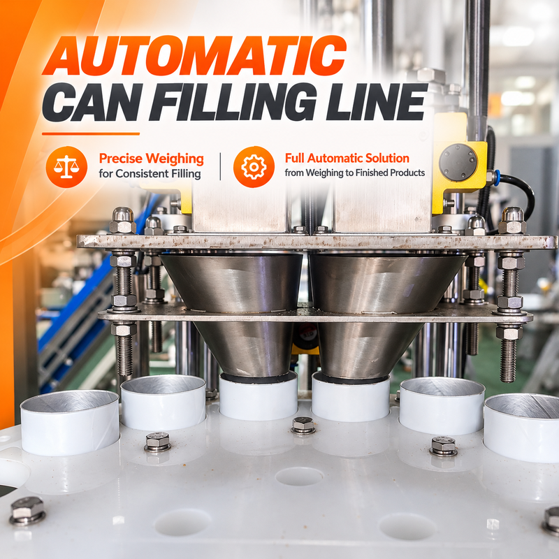 Automatic Canning Packaging Line for Puffed Food | 60–65 Cans/Min, 150g ±1g Accuracy
