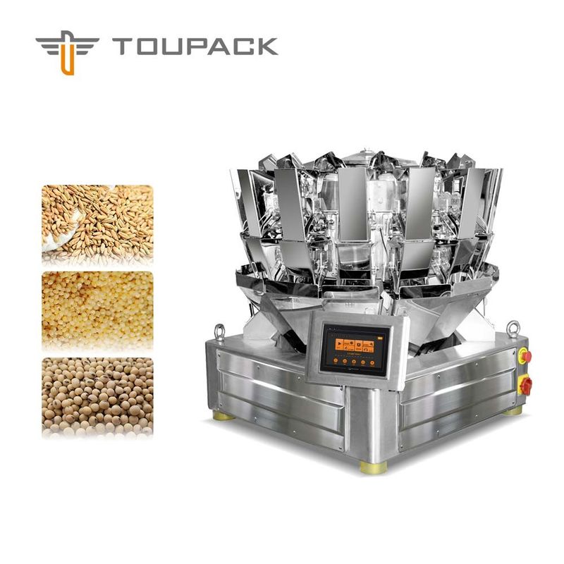 Haupt-Multihead Wäger-Getreide des Vertrags-PLC/MCU 10, Getreide und Maisflexteigwaren, Süßigkeit, Samen, Nuss, Keks-Verpackungsmaschine