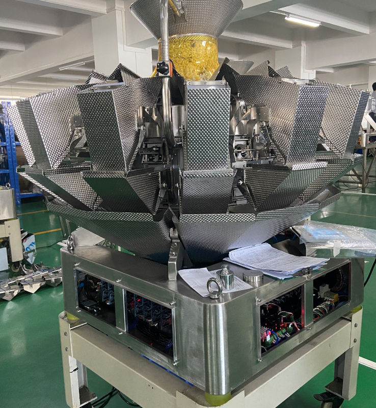 14 Trichter Multihead-Wäger-Verpackungsmaschine 0.8L 1.6L 2.5L für zerbrechliche Früchte