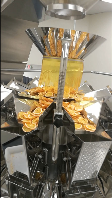 40 Taschen/Minute Multihead-Wäger verpackungsmaschine PLC Drehfür Beutel Trockenfrüchte Lemond Premade