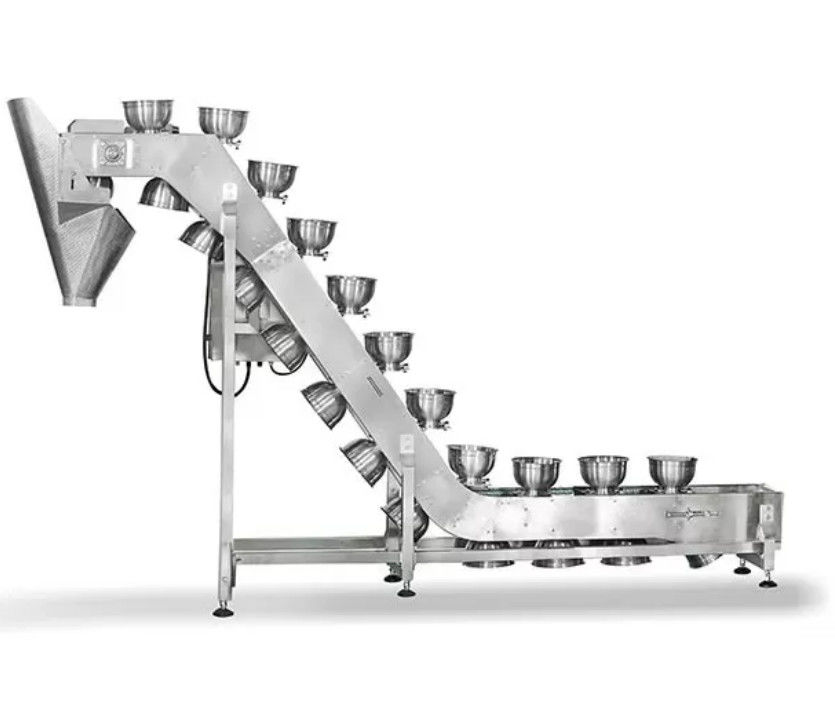 60 WPM-Snack-Food-Verpackmaschine neigte Art Füllungs-Förderer der Schüssel-3L