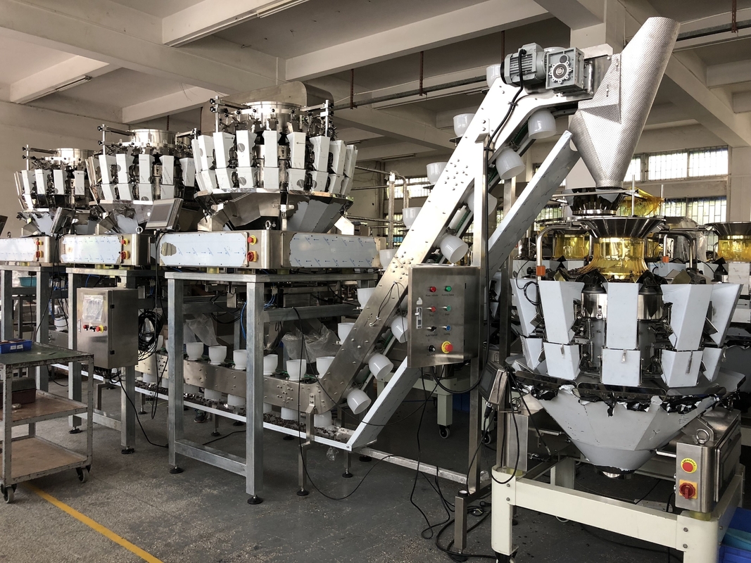 Verpackmaschine-messbare Nahrungsmittelsichere Schüssel-Art Alkoholiker-Förderer der Essiggurken-0.75KW für Flecken-Blöcke