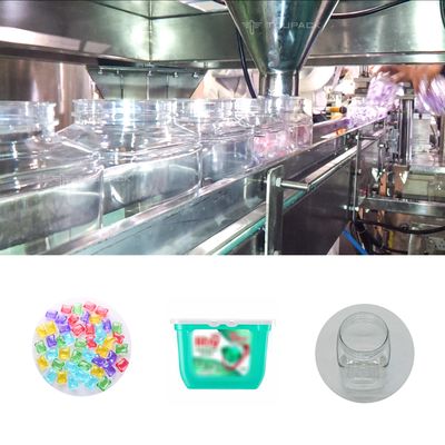 Wäscherei 1kg bördelt das Wiegen der Füllmaschine, die 15pcs 30pcs zählt, kann flüssiges Körnchen-Verpackmaschine einpacken