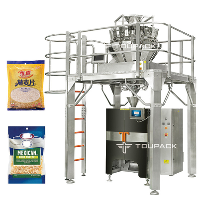 Mozzarella zerrissene Käse-Verpackmaschine mit Multihead-Wäger-Hafermehl-Füllmaschine