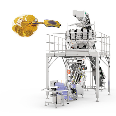 Geschwindigkeits-Ausschnitts-Maschine Goldmünze-Schokoladen-Mesh Net Bag Packaging Machines 50BPM