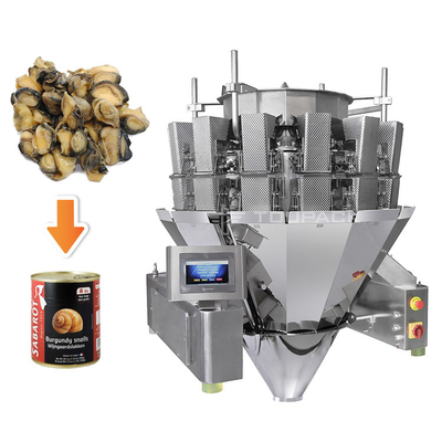 Automatische Waage Füll- und Dichtmaschine für Flaschen 10-500 g Konserven Schneckenfleisch