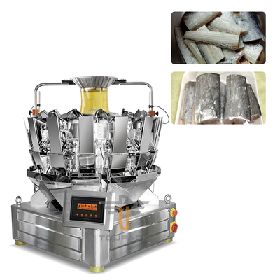 Wasserdichte Automatische Mehrkopf-Wagenmaschine Gewicht 1 kg Fisch und Meeresfrüchte
