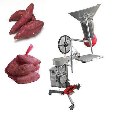 Halbautomatische Zitrusnetz-Taschenverpackungsmaschine Süßkartoffel-Orange-Gitter-Taschen-Fruchtverpackungsmaschine