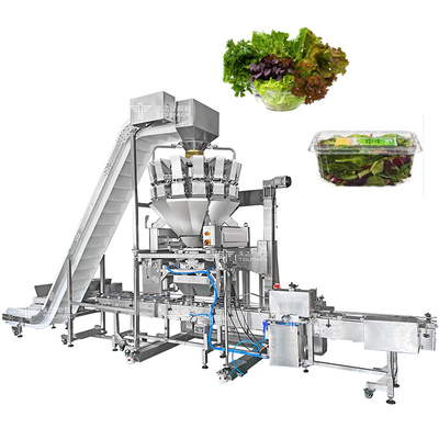 5.0L Obst- und Gemüseverpackungsmaschine Automatische VFF Mehrköpfige Salat-Wägemaschine