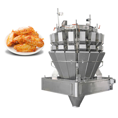 Automatische Schraubenspeise Kombination Waage Füllung klebrige Lebensmittel Fleisch Mariniert Hühnerflügel Mehrköpfige Waage