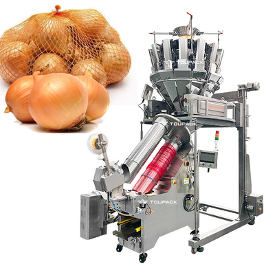 Automatische Kartoffelmaschen-Taschen-Klippen-Verpackungsmaschine Net-Taschen-Verpackungsmaschine für Obst und Gemüse
