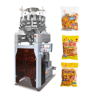 Hochwertige vertikale automatische quantitative Partikel Snack Lebensmittel Versiegelung Füllung Verpackung VFFS Wiege und Verpackungsmaschine