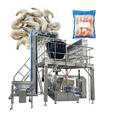 1 kg 2 kg Hühner Geflügel Nuggets Flügel Fleisch vorgefertigte Tasche Mehrköpfige Waage Stehen Tasche Rotary Füll Siegel Verpackungsmaschine
