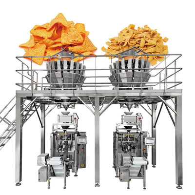 Automatische Granula-Verpackungsmaschine Kartoffelchips in einer Produktionslinie
